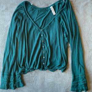 Emerald Green American Rag blouse—only worn 2x!